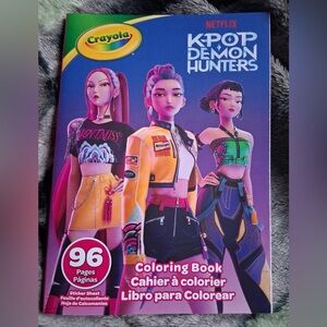 New KPop Demon Hunters Crayola Coloring Book With Stickers